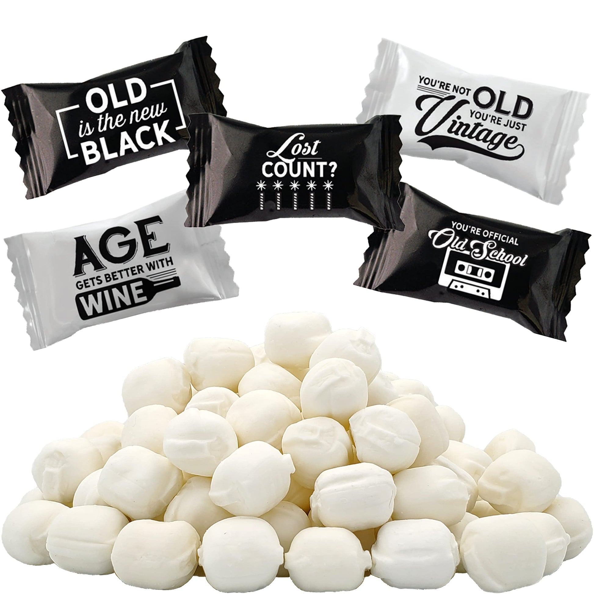 Fruidles Vintage Birthday Buttermints, Mint Candies, After Dinner Mints, Butter Mint Candy, Kosher Certified, Fat-Free, Individu