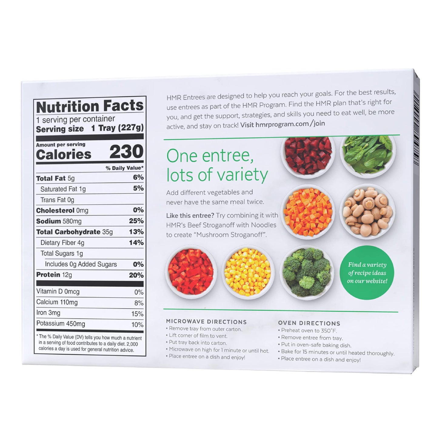 HMR Mushroom Risotto Entr  e | Pre-packaged Lunch or Dinner to Support Weight Loss | Ready to Eat | Vegetarian | 12g of Protein