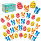 32 Pack Happy Easter Candy Suckers Lollipops, Cute Bunny & Egg Hard Lollipops Candy, Assorted Fruit Flavored Lollipop Suckers, I