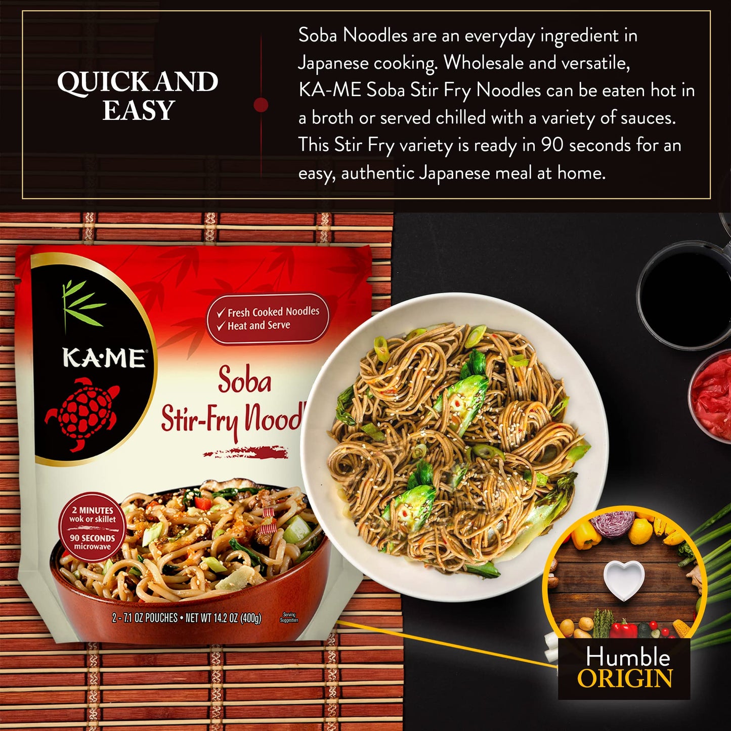 Ka-Me Soba Noodle Organic Buckwheat - 14.2 Oz. (Pack Of 6)