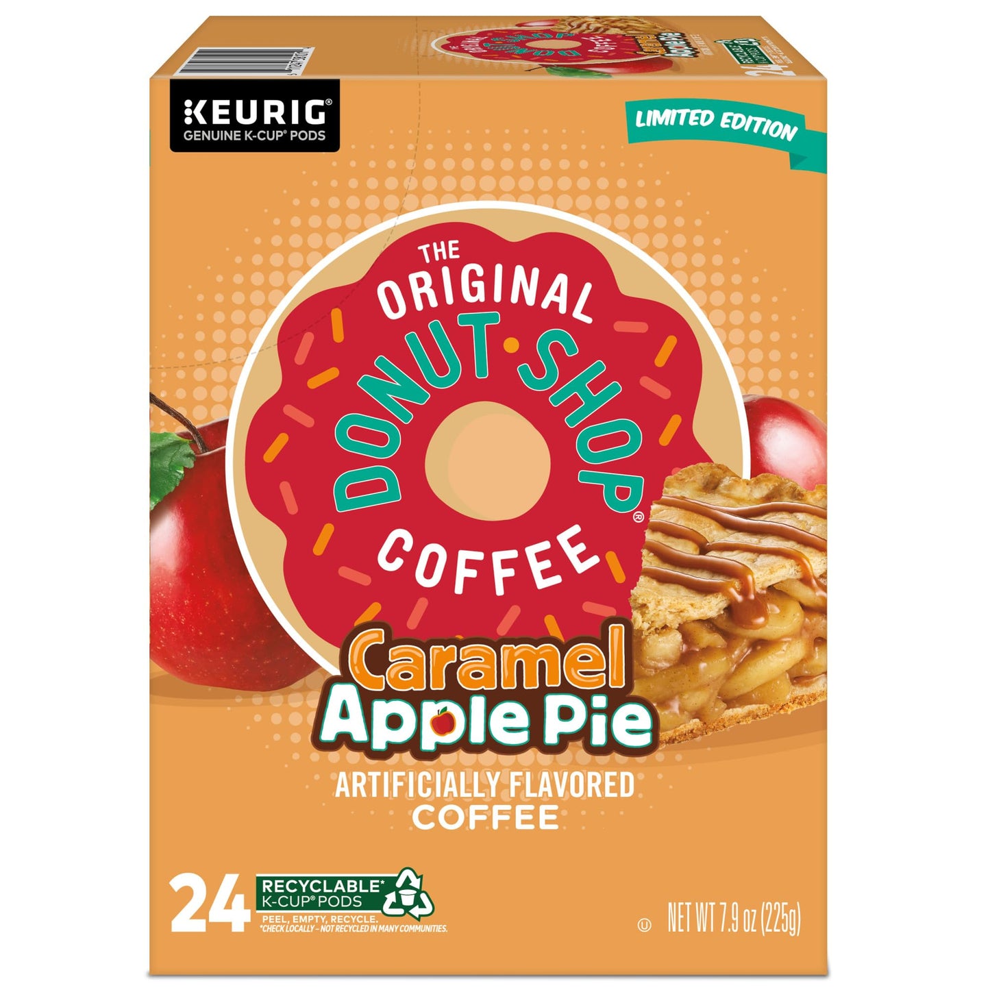 The Original Donut Shop Caramel Apple Pie Coffee, Keurig K-Cup Pod, Light Roast, 96 Count