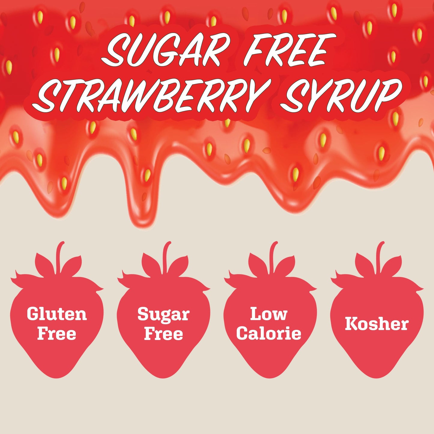 Maple Grove Farms Sugar-Free Strawberry Pancake Syrup, 24 Fl Oz, Model 1179994
