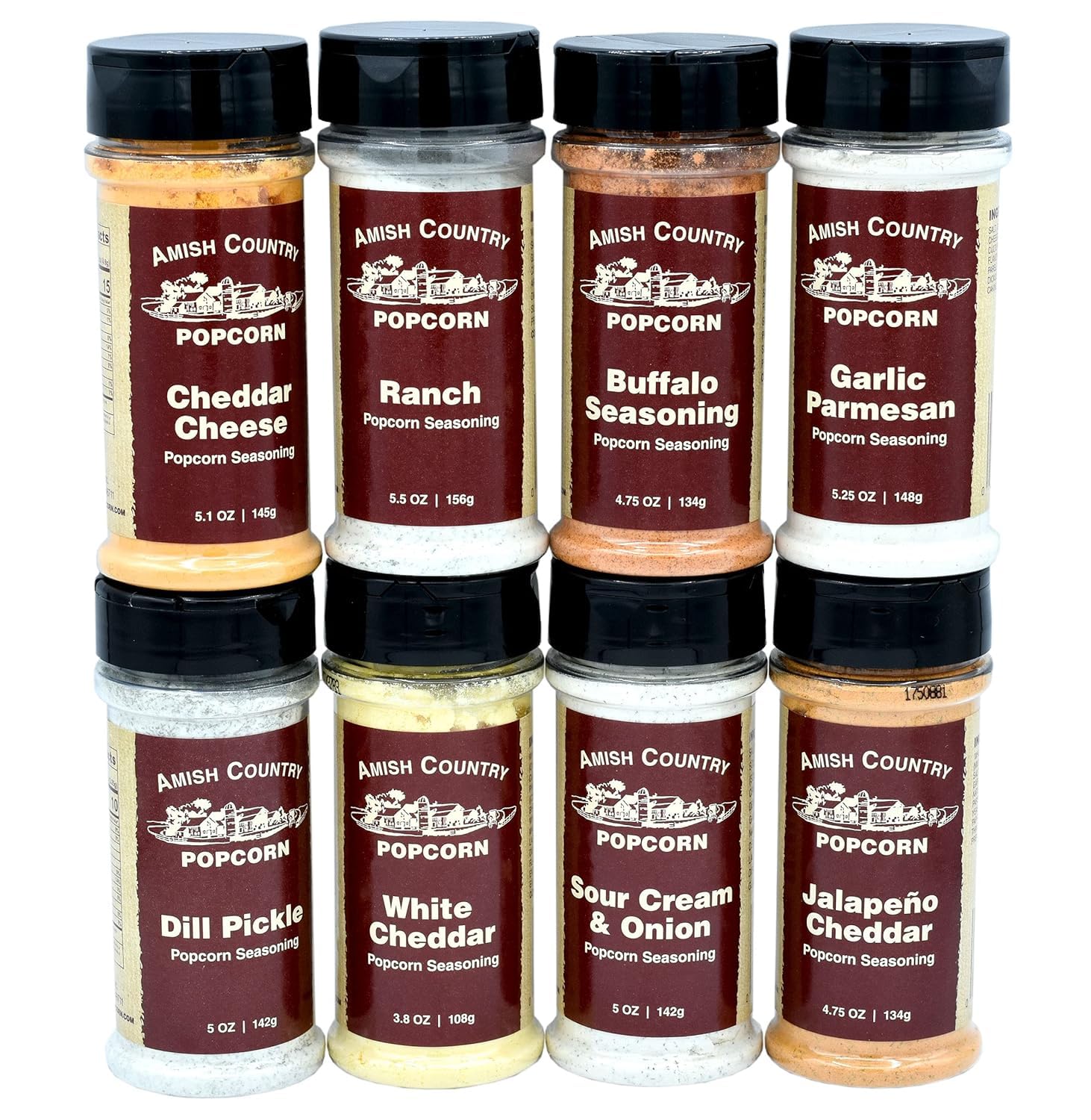 Amish Country Popcorn | 8 Pack Seasoning Bundle | Old Fashioned, Non-GMO and Gluten Free