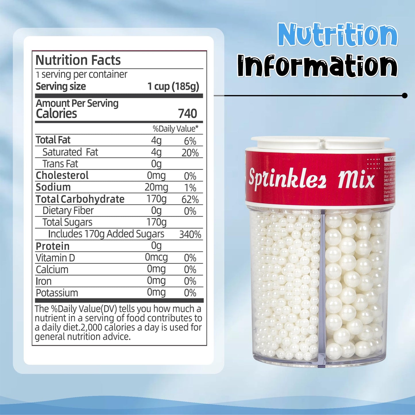 Edible White Pearl Sugar Sprinkles For Cake Decorating 2Mm Mini Candy Pearls 4 Sizes Sprinkles Mix For Cookie Ice Cream Candy Ch