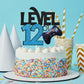 Level 12 Game Birthday Cake Topper - Video Game Boys 12Th Birthday Level Up Party Blue Cake Supplies - Game On Winner Gaming Party Decorations