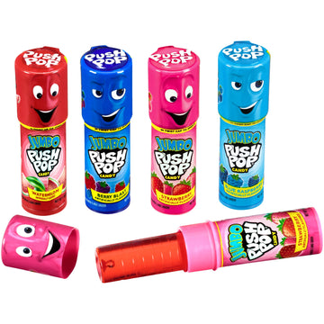 Push Pop Jumbo Lollipop Assorted Flavors, 5 Count