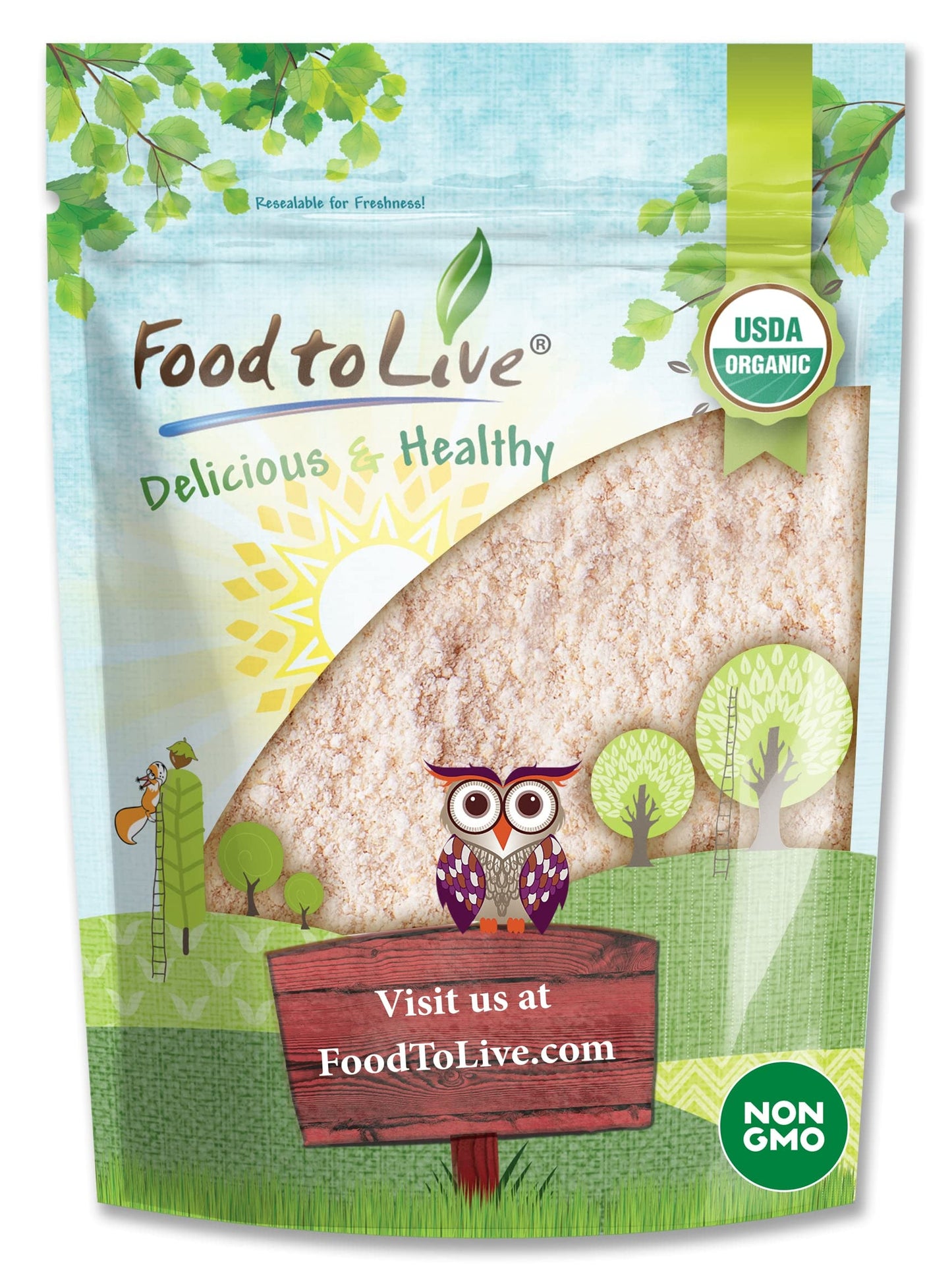 Food to Live Organic Red Lentil Flour, 1.5 Pounds - Non-GMO, Finely Ground, Pure, Raw, Keto, Nutritious Vegan Powder in Bulk. Go