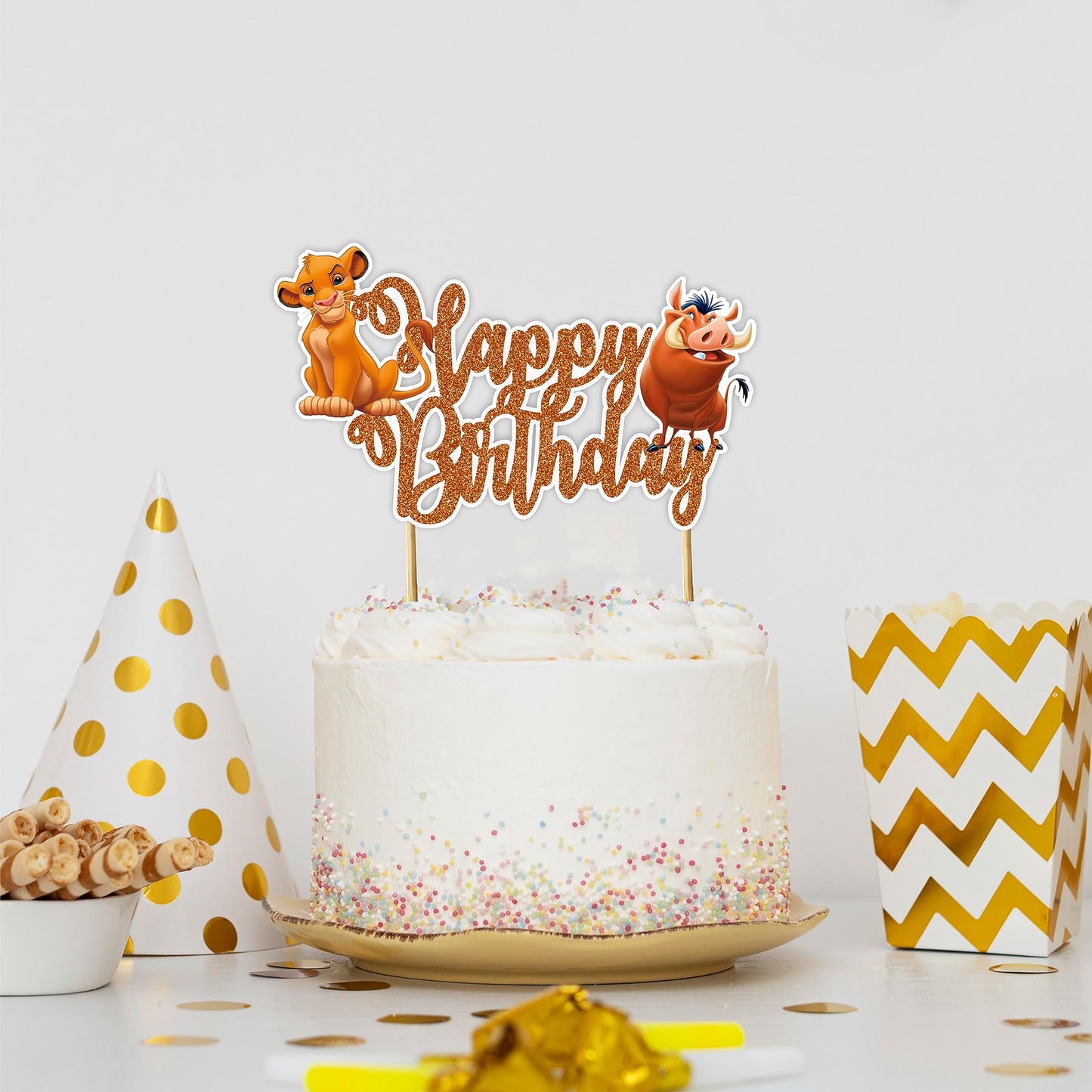 Seyal The Lion Kng Happy Birthday Cake Topper