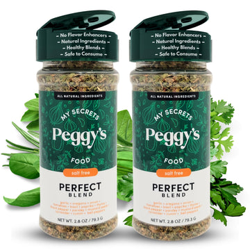 My Secrets Peggy'S Food 2-Pack Perfect Blend Seasoning Mix - No Sodium Spice Mix - Perfect Blend Of Herbs And Spices - Delicious