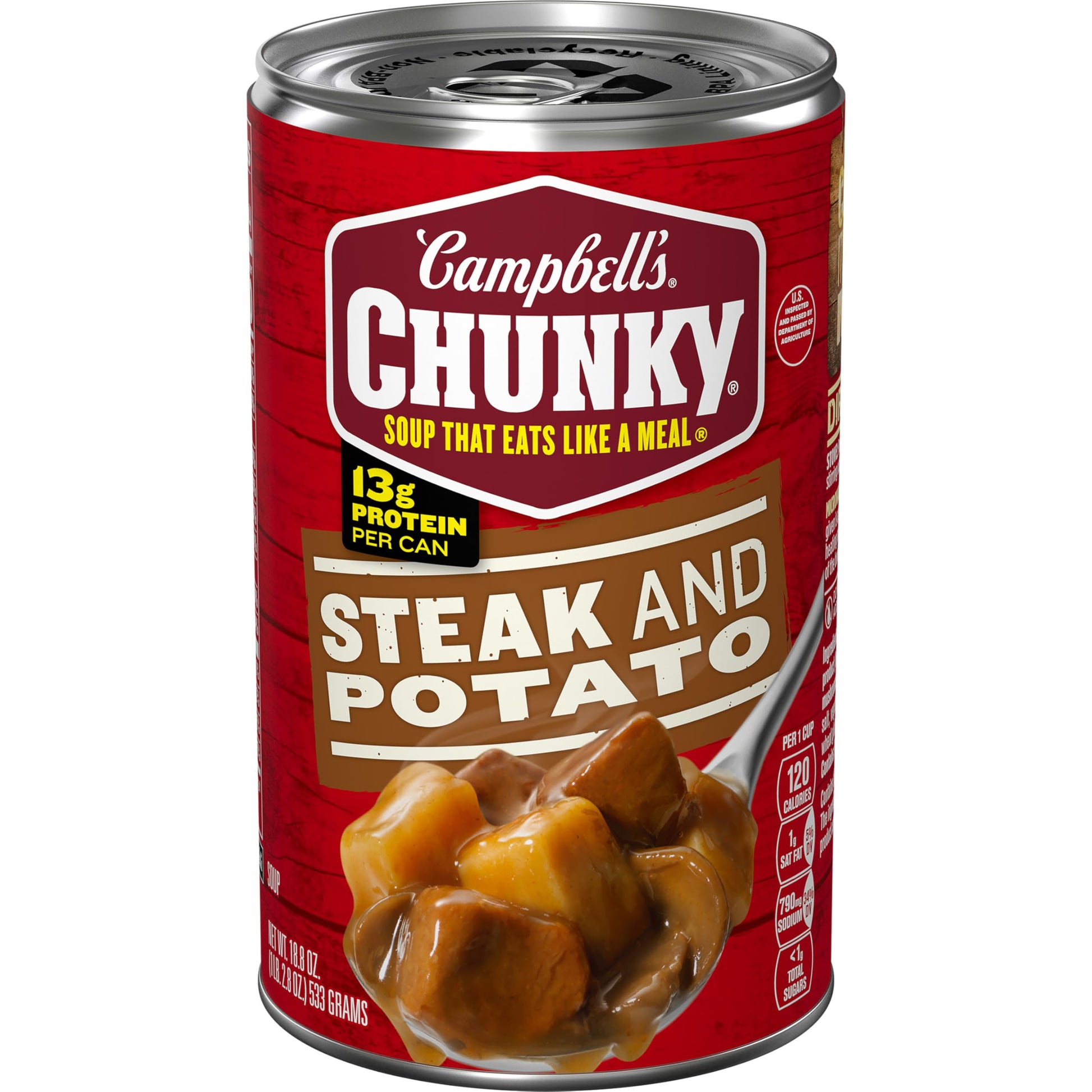 Campbells Chunky Soup, Steak And Potato Soup, 18.8 Ounce Can