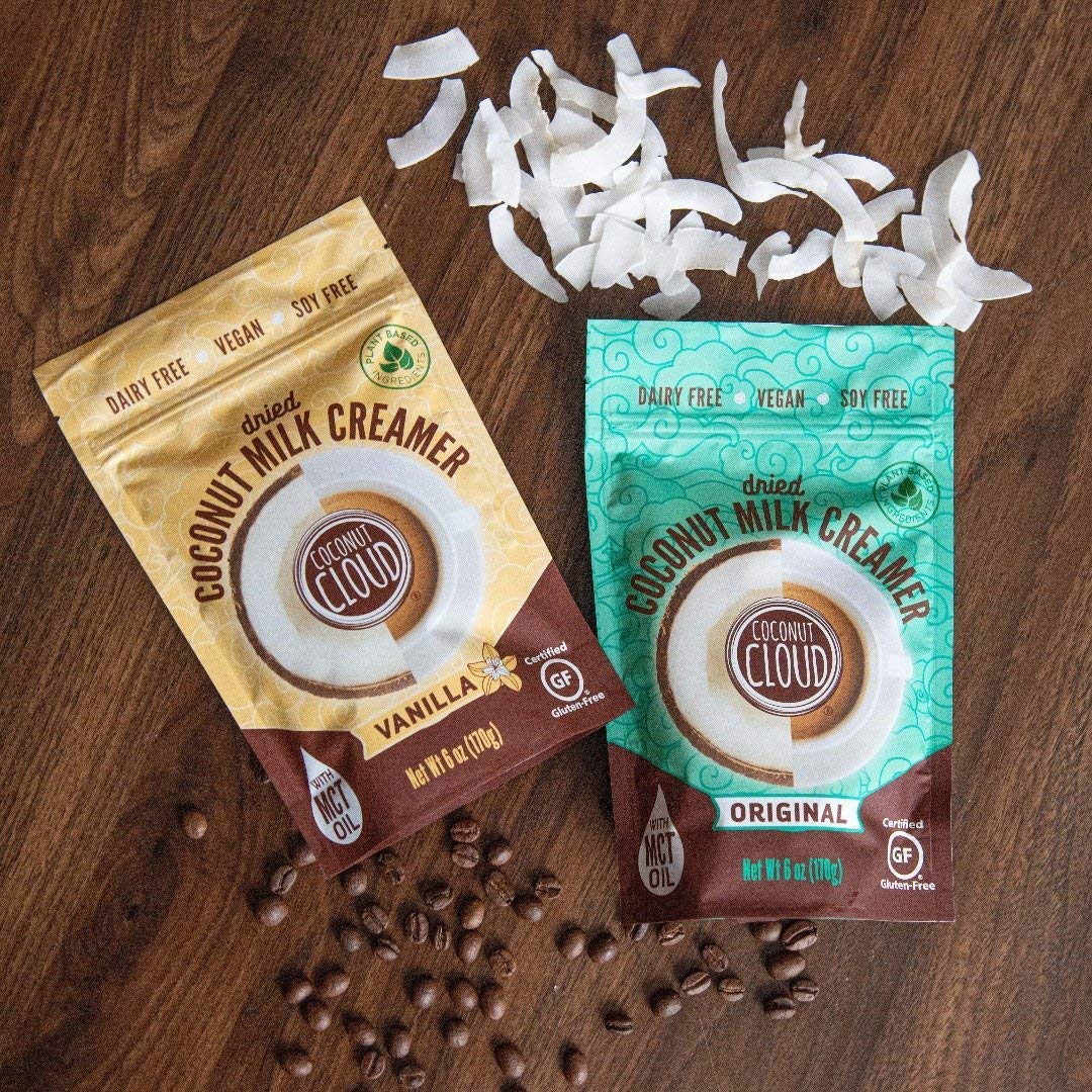 Coconut Cloud: Plant Based Dairy Free Coffee Creamer | Keto Friendly, Unsweetened Coconut Milk Powder | Low Sugar, Dairy Free, N