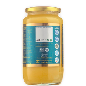 GirOrganic Grass Fed A2 Ghee| Clarified Butter (32 Oz) - Unsalted Gir Cow Ghee Butter - Organic Ghee Oil - Pasture Raised  Lactose-Free 32 Oz