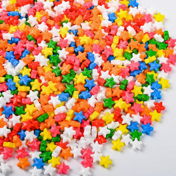 Bayep Rainbow Sprinkles for Cake Decorating Candy Star Bulk Candy for Ice Cream, Cookies, Baking, Cupcake Topper Colorful Sprink