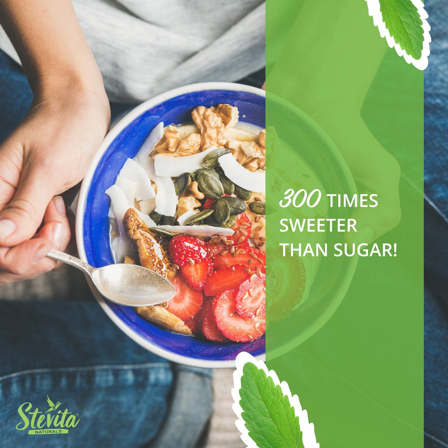 Stevita Organic Stevia Extra Sweet - 0.7 oz Powder - All-Natural, No Calorie Sweetener - USDA Organic, Non-GMO, Vegan, Kosher, K