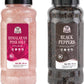 52USA Whole Black Peppercorns 18 oz + Himalayan Pink Salt (Fine Grain) 39 oz, Salt and Pepper Grinder, Black Peppercorn Refil, K