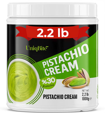 Uniqbite Pistachio Cream  2 2 Lb (1Kg)  Natural Sweet Pistachio Butter Spread Paste For Dubai Chocolate Bar  No Palm-Oil