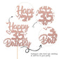 1 Pack Happy 35Th Birthday Cake Topper Glitter Heart Star 35 Fabulous Cake Pick Birthday Sign Cake Decorations For Children 35Th