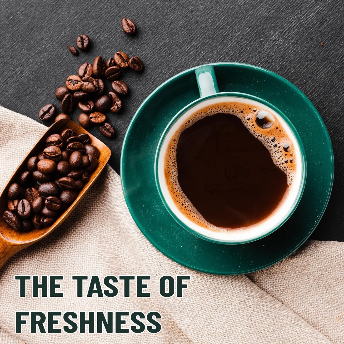 Kiaa Ethiopian Enhanced Ground Dark Roast - 12Oz, 100% Organic Arabica, Full-Bodied Bold Flavor, Rich & Smooth, Perfect For Espresso, French Press & Drip Brewing, Freshly Roasted