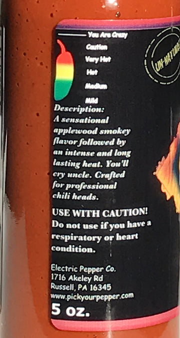 ETRSAIRL Ghost Pepper Hot Sauce XXX Chipotle Extra Hot 5 Ounce Wax Sealed