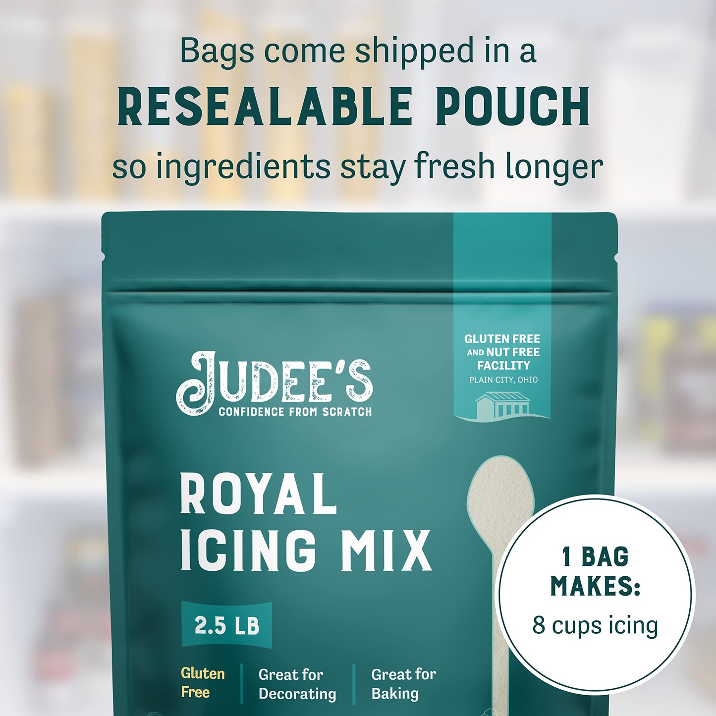 Judee'S Royal Icing Mix 2.5 Lb - Frost Cookies Like A Professional - Great For Decorating And Baking - Just Add Water - Non-Gmo,