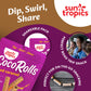 Sun Tropics Cocorolls Salted Caramel, Gluten Free, Dairy Free, Snack-Crisp Rolled Wafer Made With Pure Coconut Cream, 6 Count