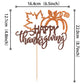 1 Pcs Happy Thanksgiving Cake Topper Glitter Maple Leaf Pumpkin Happy Friendsgiving Cake Pick Fall Harvest Give Thanks Cake Deco