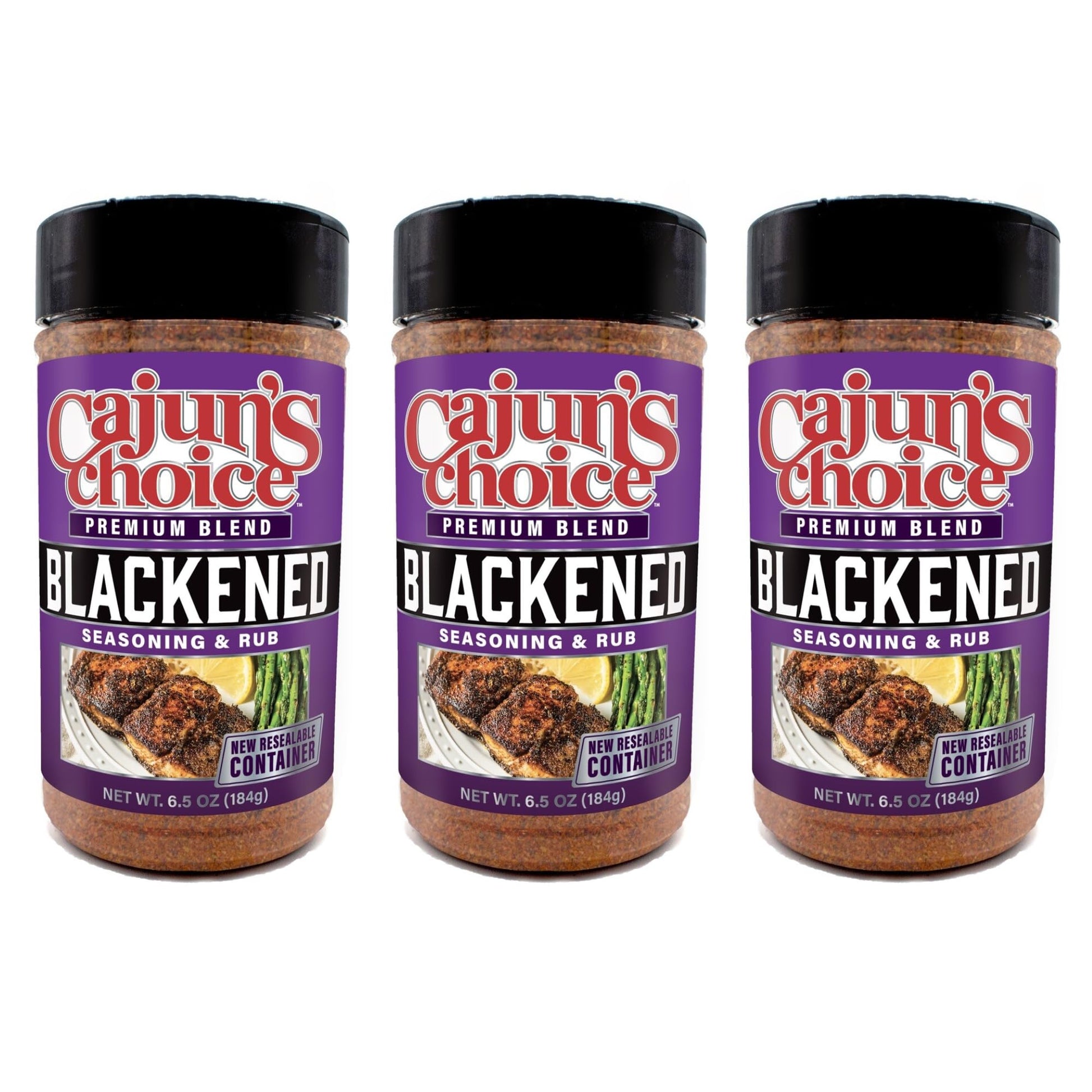 Cajun Choice Blackened Seasoning 6.5 OZ (Pack of 3) - Use for Grilling or Cooking Fish, Chicken, Pork, Steak, Vegetables, Burger