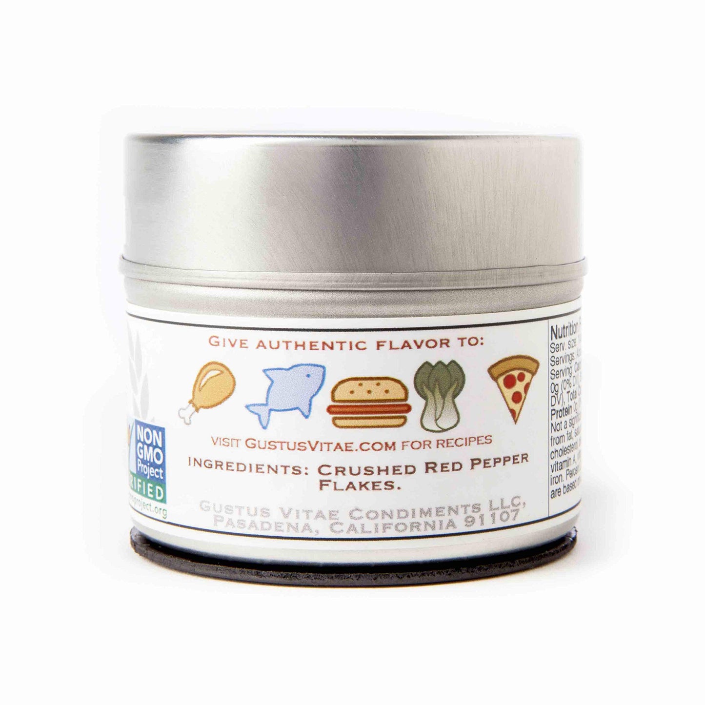 Crushed Red Pepper Flakes - Non Gmo - Magnetic Tin - Small Batch - Gourmet Spice - Artisanal Seasoning - 1 Oz