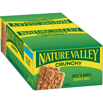 Nature Valley Crunchy Granola Bars, Oats n Honey, 36 Bars, 26.82 OZ (18 Pouches)