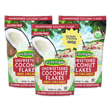 Edward & Sons Lets Do Organics: Organic Coconut Flakes, 7 Oz (3 Pack)