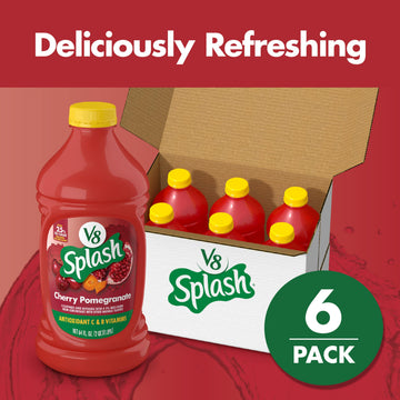 V8 Splash Cherry Pomegranate Juice Beverage, 64 Fl Oz (Pack of 6)