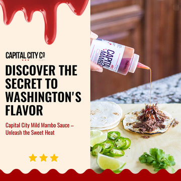 Capital City Mambo Sauce Mild | Washington Dc Wing Sauces | Perfect Condiment For Wings, Chicken, Pork, Beef, Seafood, Burgers,
