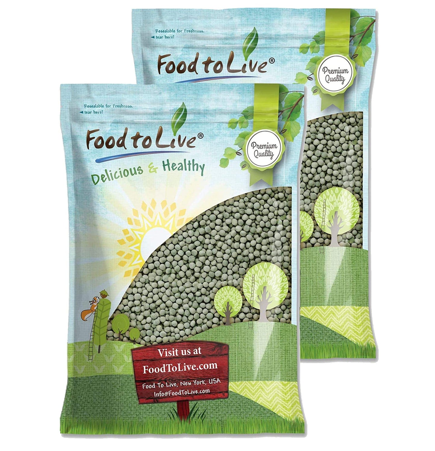 Whole Dried Green Peas, 25 Pounds - Green Vatana, Sproutable, Vegan, Kosher, Bulk. Pre-Soak Needed. Rich in Protein, Fiber, Pota