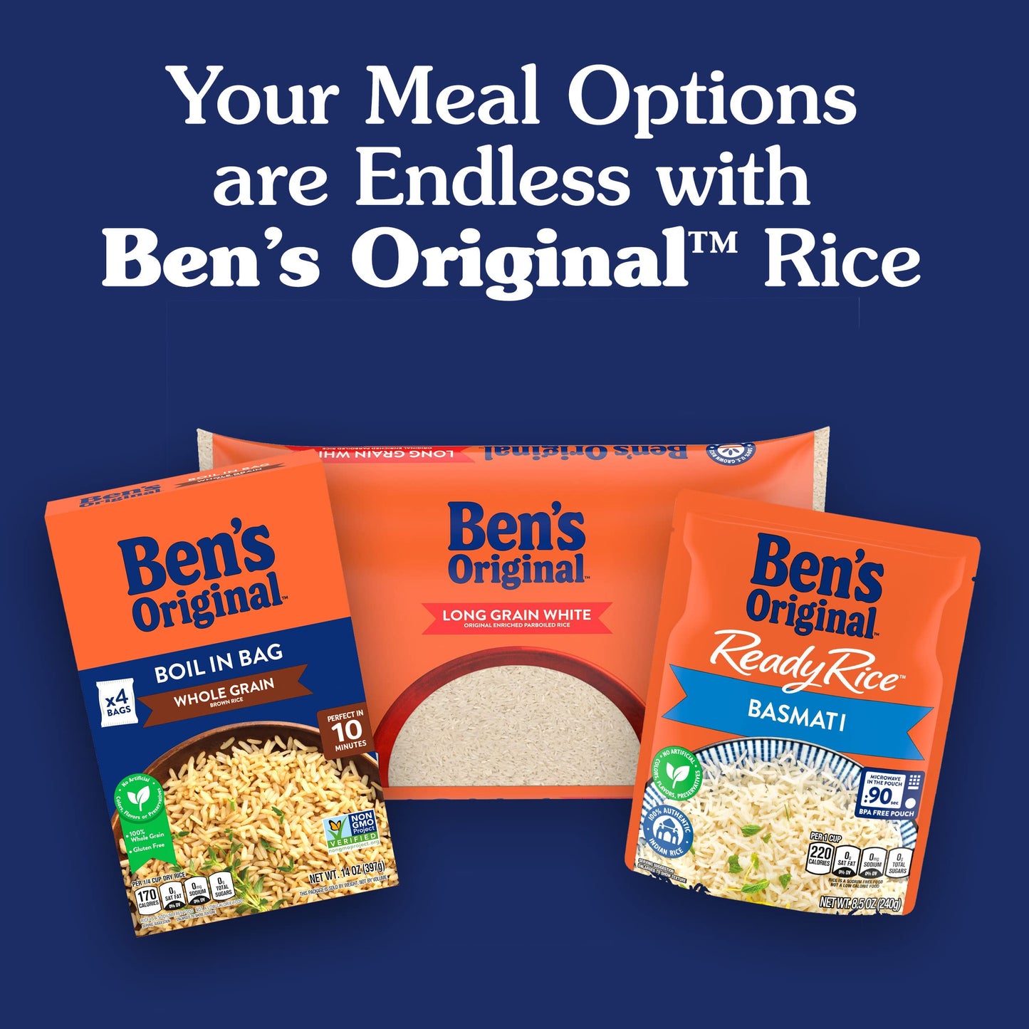 BENS ORIGINAL Whole Grain Brown Rice, 2 lb Bag (Pack of 3)