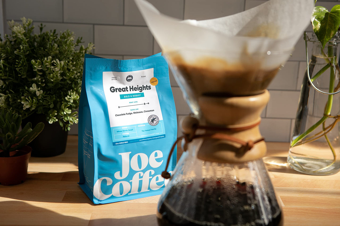 Joe Coffee Company - Great Heights Whole Bean Specialty Coffee, 12 Oz Bag | Nyc Roaster, Rainforest Alliance Certified, Kosher,