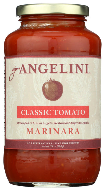 GINO ANGELINI Pasta Sauce - MARINARA, Classic Tomato Sauce, 24 Ounce, Pack of 2