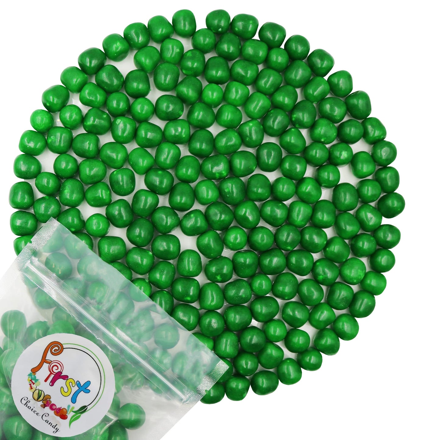 FirstChoiceCandy Sour Chewy Fruit Candy Balls - Green Apple Flavor, 5 Pound Pack