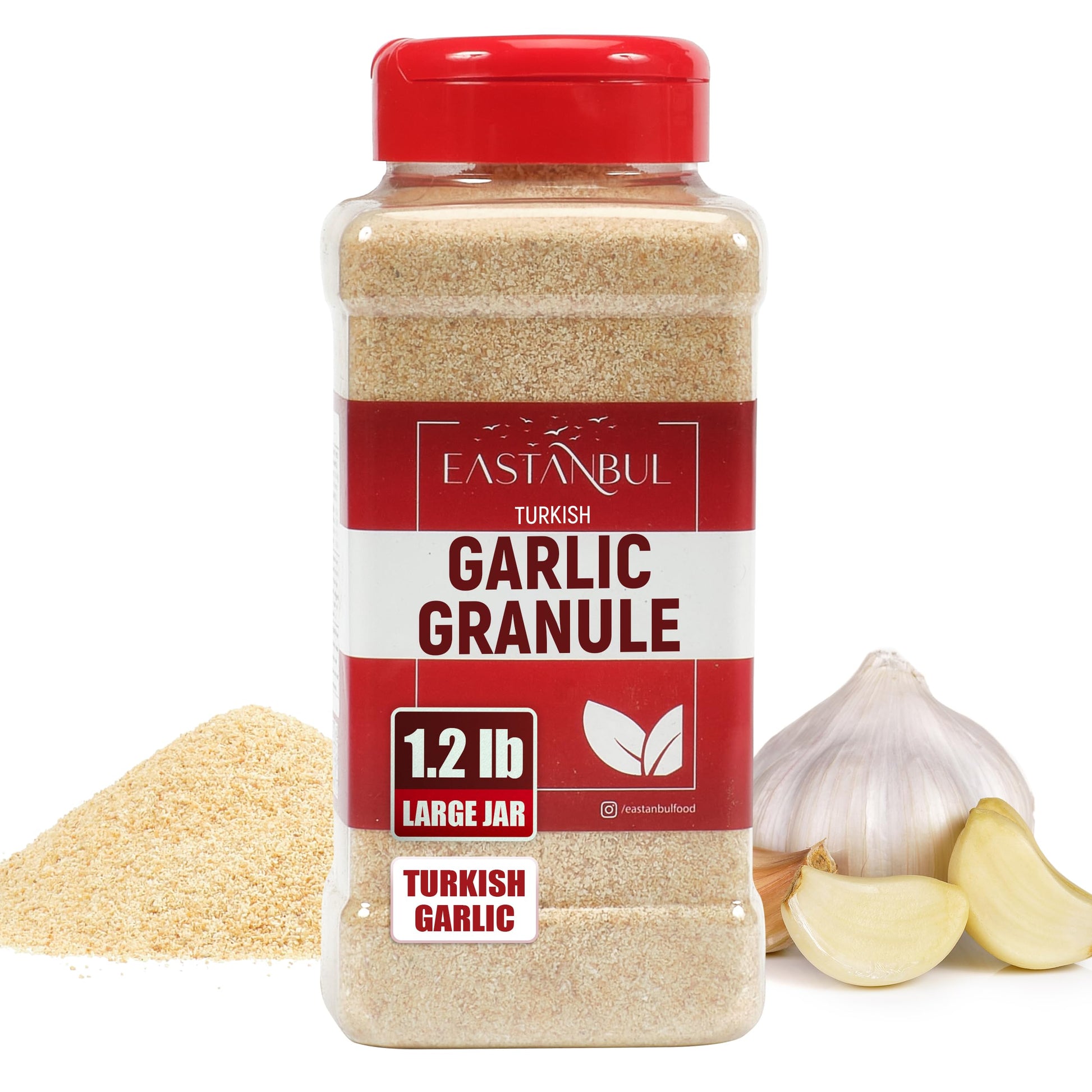 Eastanbul Granulated Garlic, 1.2lb, Premium Turkish Garlic Granules, Perfect Mediterranean Seasoning for Cooking and Grilling, D