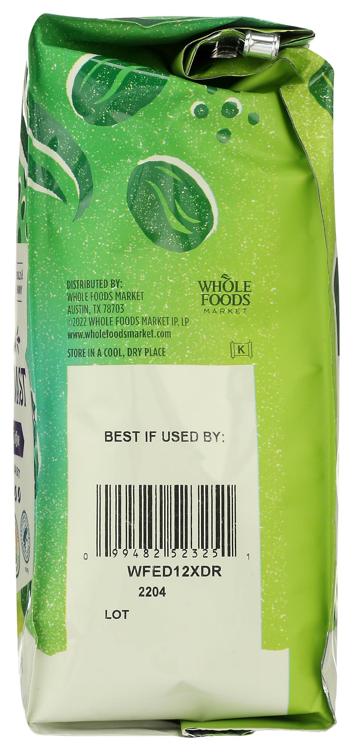 Whole Foods Market, Extra Dark Roast Ground Coffee, Full & Intense, Bold & Smoky, 12 Ounce