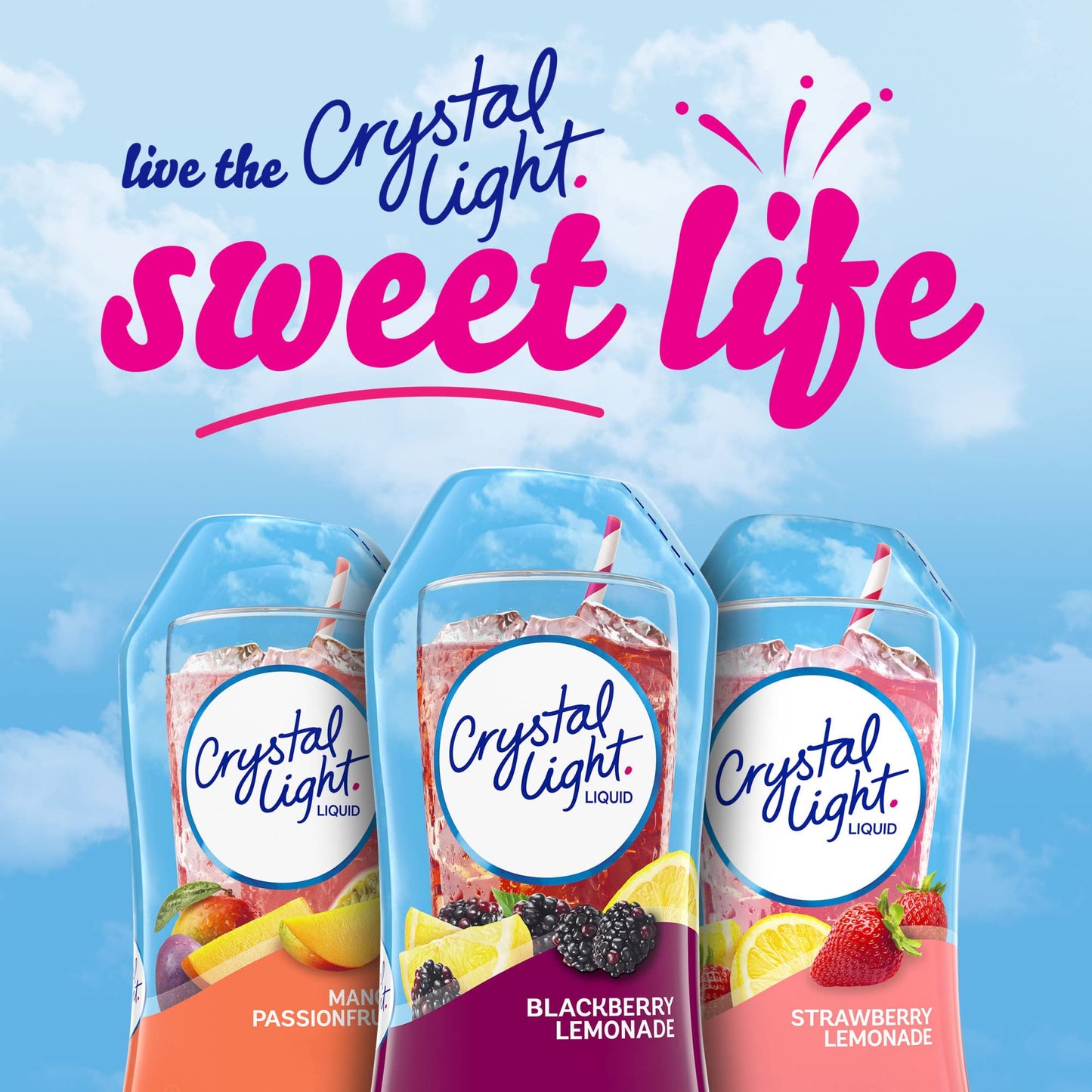 Crystal Light Sugar-Free Zero Calorie Liquid Water Enhancer - Blackberry Lemonade Water Flavor Drink Mix (1.62 fl oz Bottle) (Pa