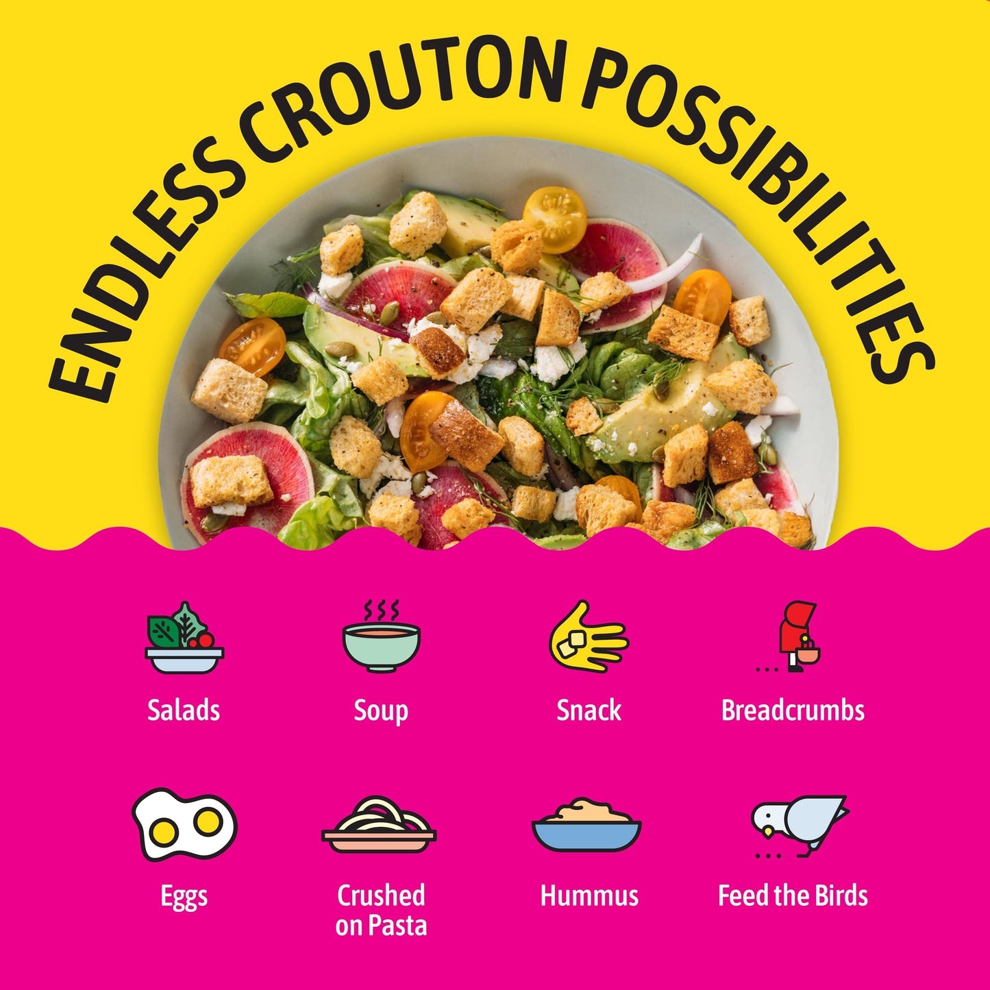 Kooshy Croutons - Almost Naked Croutons - Case Of 6-5 Ounces