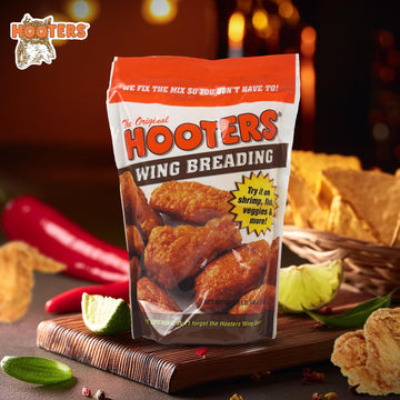 The Original Hooters Wing Breading - Versatile Crispy & Crunchy Coating - Nutrient-Enriched Mix - Ideal For Chicken, Fish, & Veg