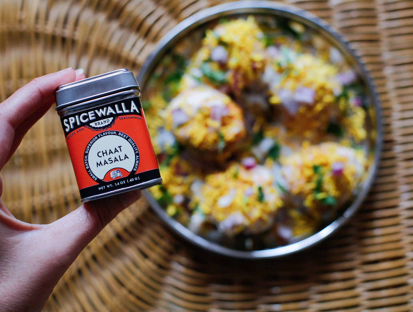 SPICEWALLA Indian Spice Gift Set - 6 Pack, Chai Masala, Tandoori Masala, Garam Masala, Chaat Masala, Madras Curry Powder,