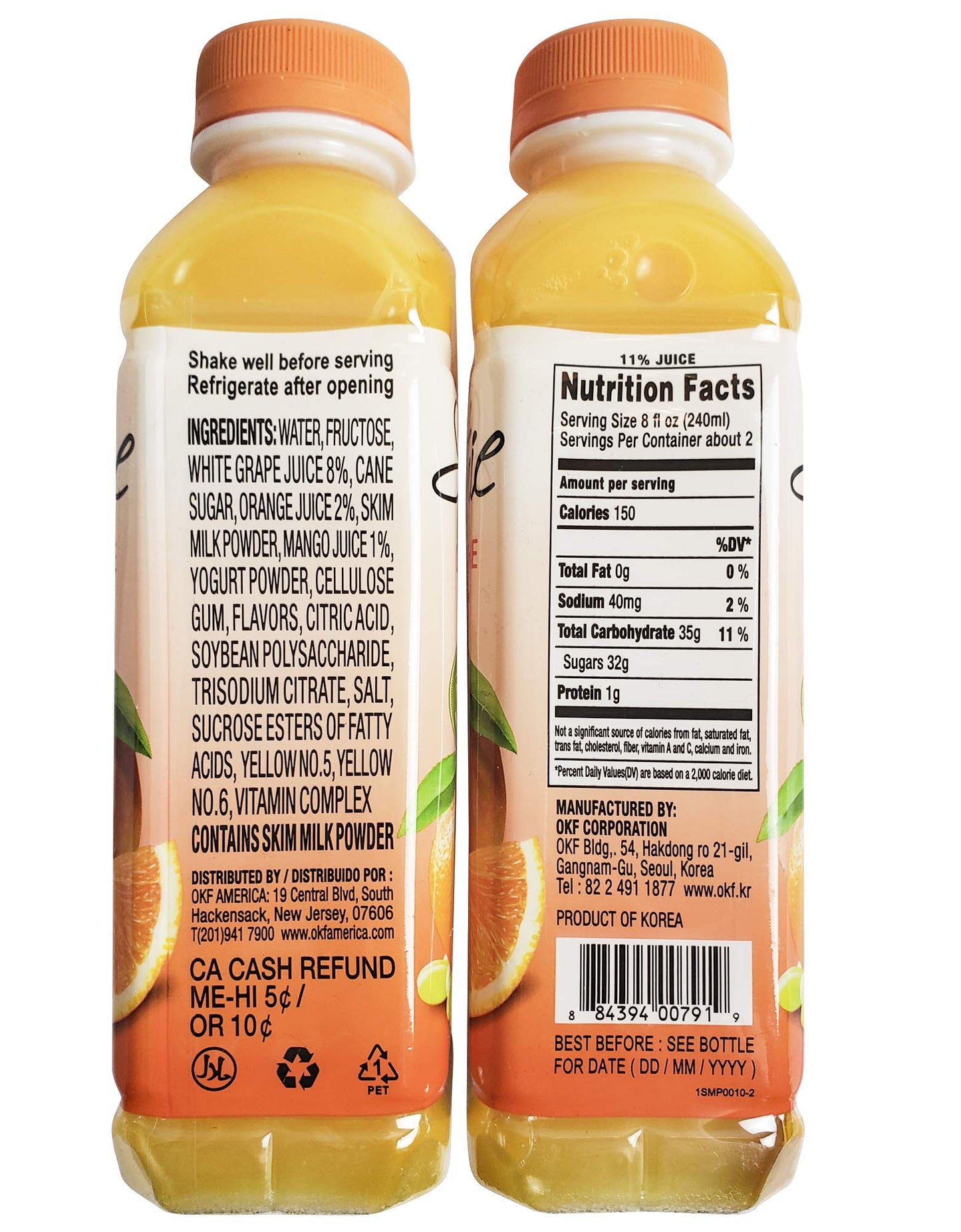 OKF Smoothie Multi Vitamin Drink, 12 Pack of 16.9 Fl Oz (5 Flavor Variety)