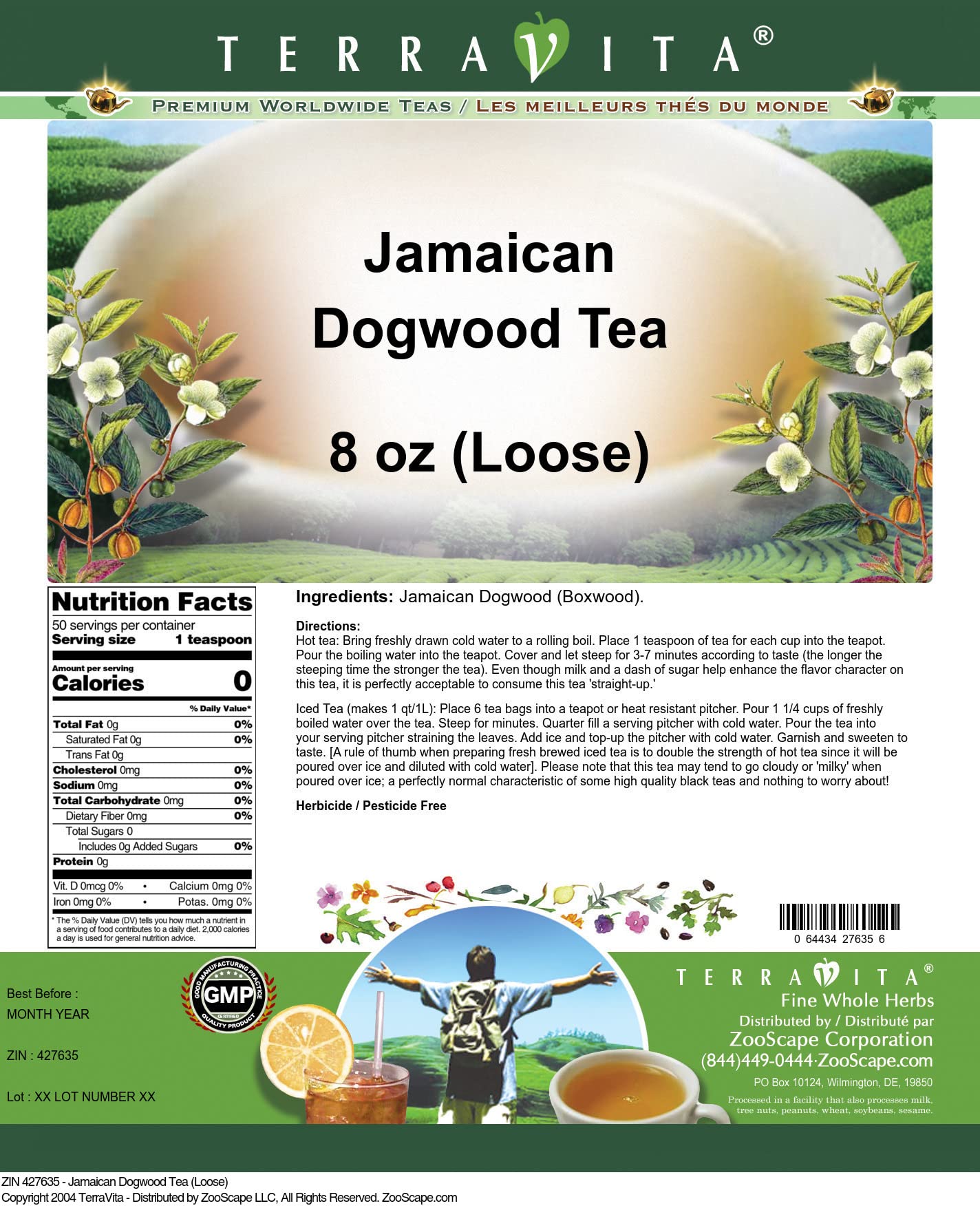 Jamaican Dogwood Tea (Loose) (8 Oz, Zin: 427635)