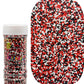 SE Si&Moos Red and Black Sprinkles Black White and Red Nonpareils Edible Pearls for Cake Decorating Small Pearl Sprinkles Hallow
