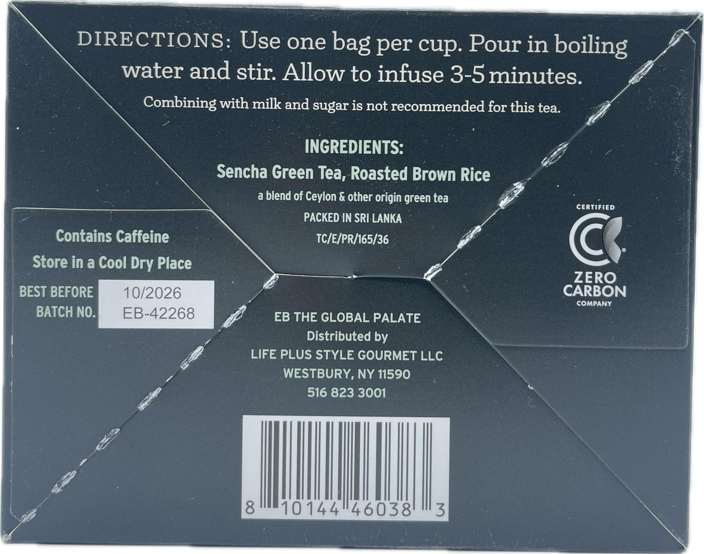 Elephant Park Genmaicha Sencha Green Tea - 15 Pyramid Bags, Smooth Roasted Brown Rice Flavor, 30g Total