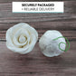 Global Sugar Art Tea Rose Sugar Cake Flowers, White, Medium With Wire,1.75 Inches, 12 Count By Chef Alan Tetreault