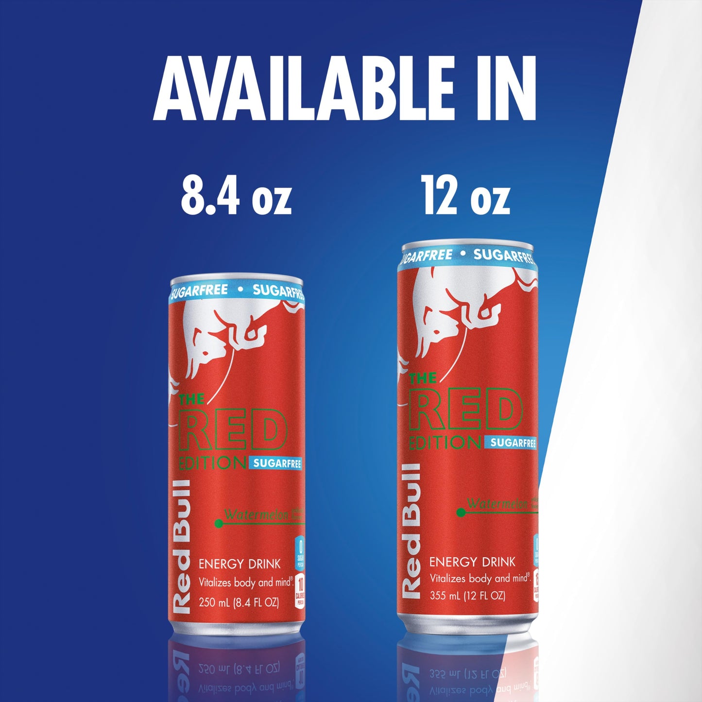 Red Bull Red Edition Sugar Free Energy Drink  Watermelon  with 80mg Caffeine plus Taurine & B Vitamins  8.4 Fl Oz  Pack of 4 Cans