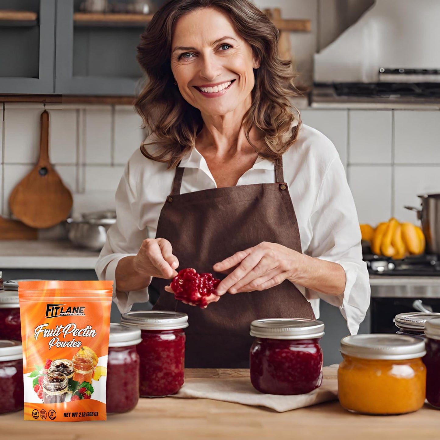 Fruit Pectin Powder 2 Lbs - For Canning Jams And Jellies - Natural, Vegan And Non-Gmo. Premium Bulk Powder. Great For Apple Pie